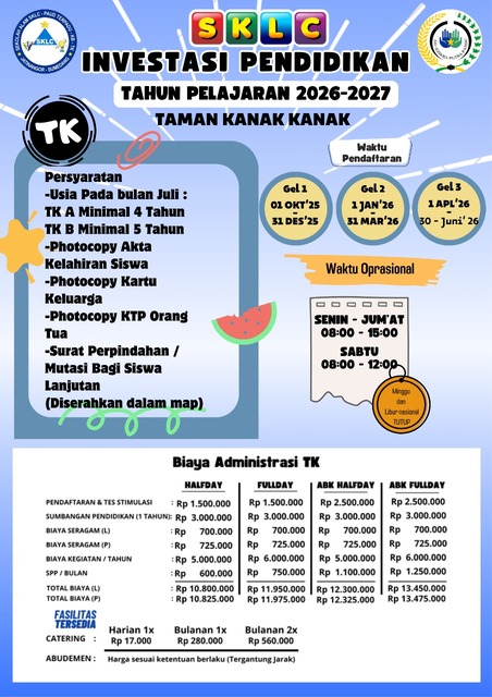 biaya masuk SKLC Jatinangor